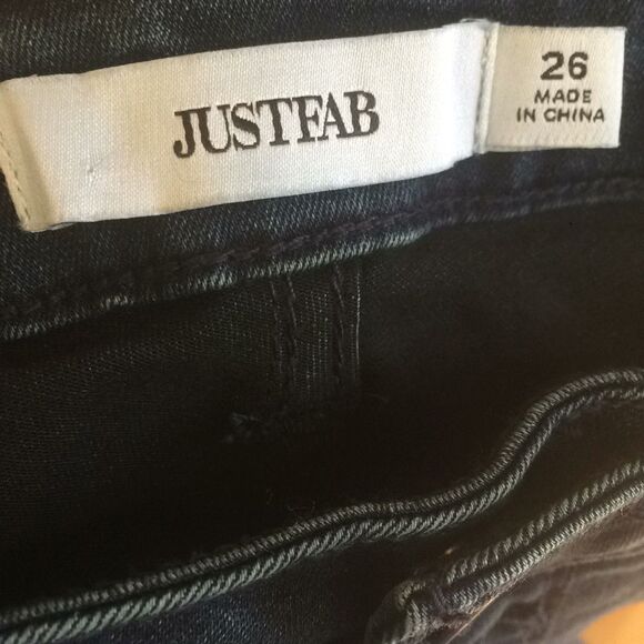 NEW JustFab High Waisted Button Fly Skinny Jeans Women's Size 26 NWT $57 - Picture 7 of 7